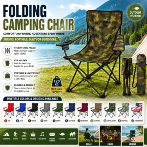 Portable Folding Camping Chair with Cup Holder Product Hero image