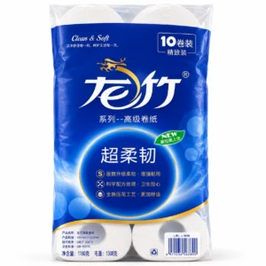 Toilet paper package featuring the word Chinese, signifying its origin and availability in the Chinese market.