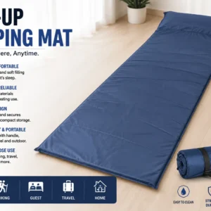 Roll-up sleeping mat displayed with the text roll - up sleeping mat prominently featured.